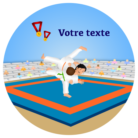 Impression feuille comestible judo