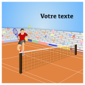 décoration comestible tennis carré