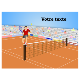 décoration comestible tennis rectangle