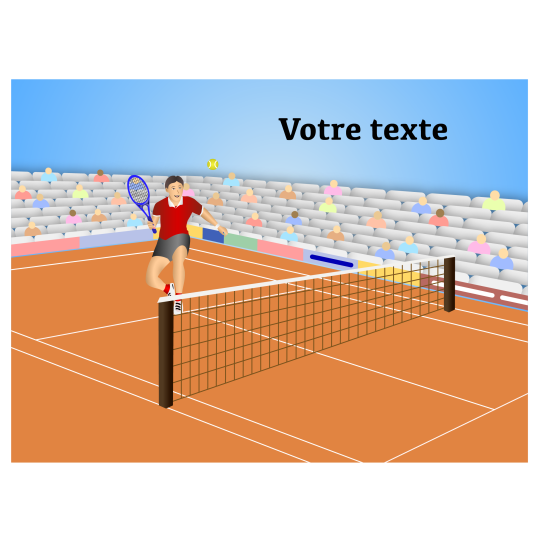 décoration comestible tennis rectangle