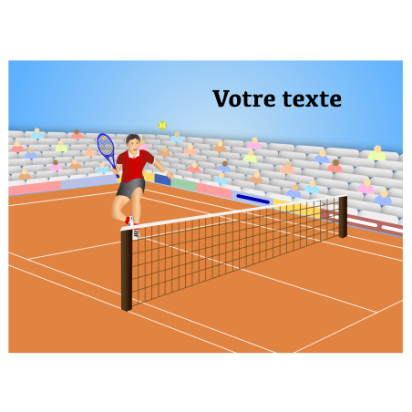 décoration comestible tennis rectangle