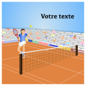 décoration comestible tennis carré
