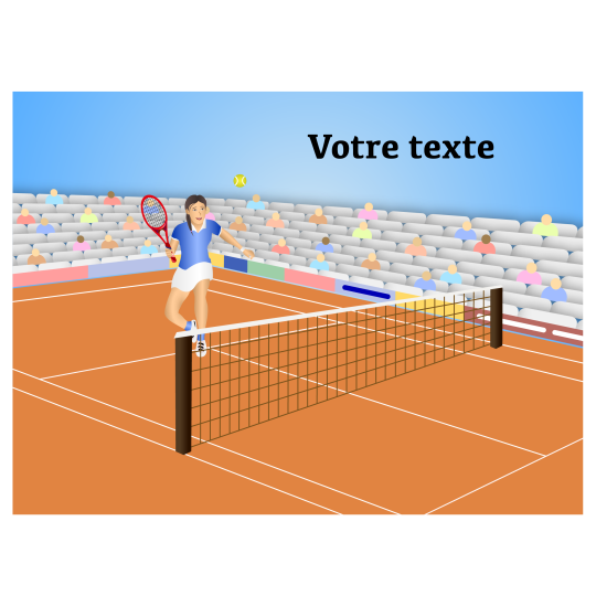 décoration comestible tennis rectangle
