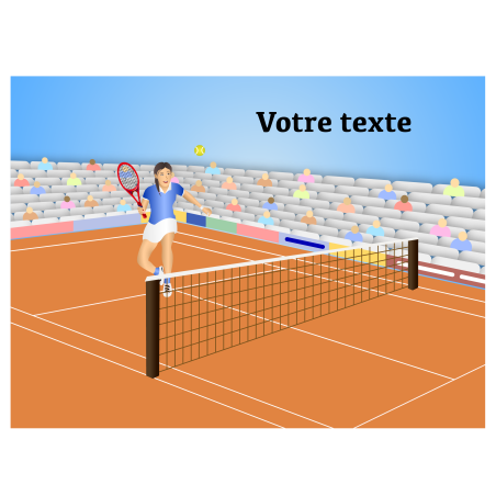 décoration comestible tennis rectangle