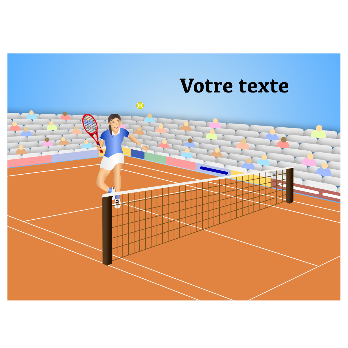 décoration comestible tennis rectangle