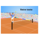décoration comestible tennis rectangle