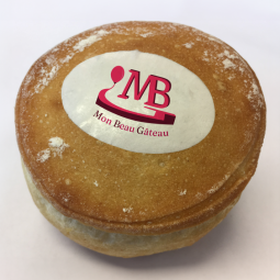 logo sur feuille comestible