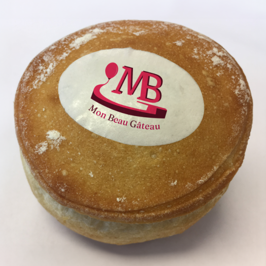 logo sur feuille comestible