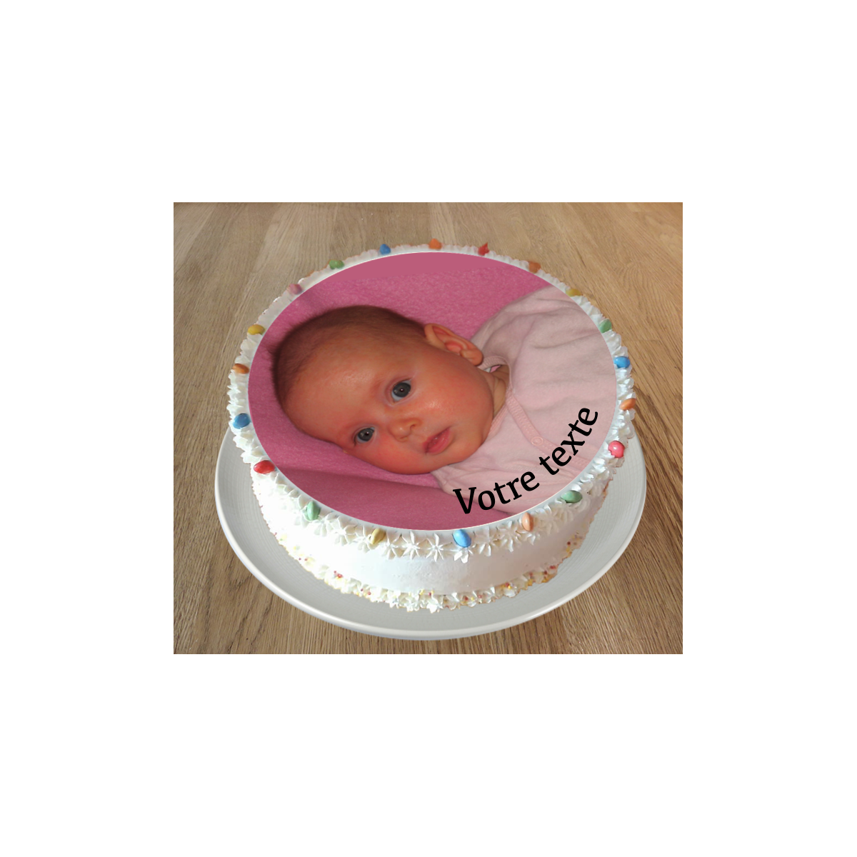 Votre photo sur feuille comestible